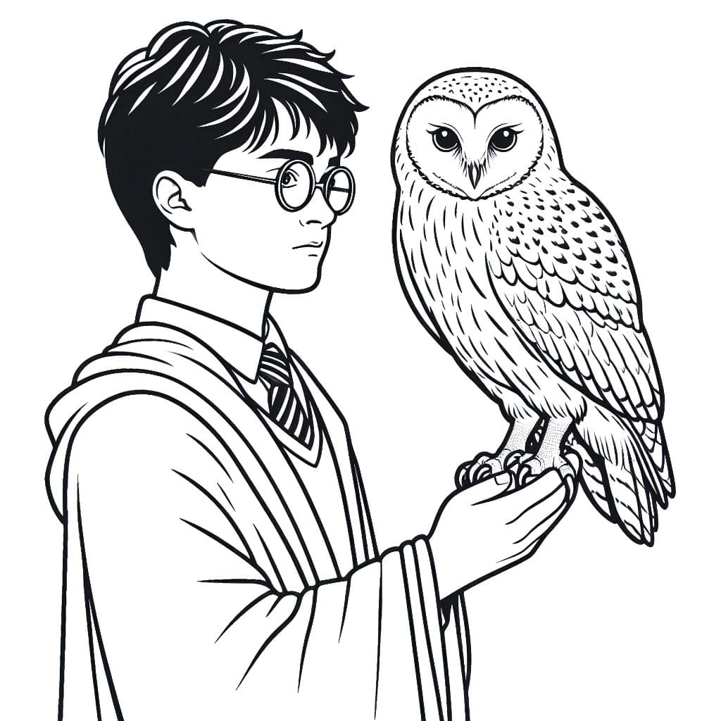 Coloriage Dessiner Harry Potter simplement