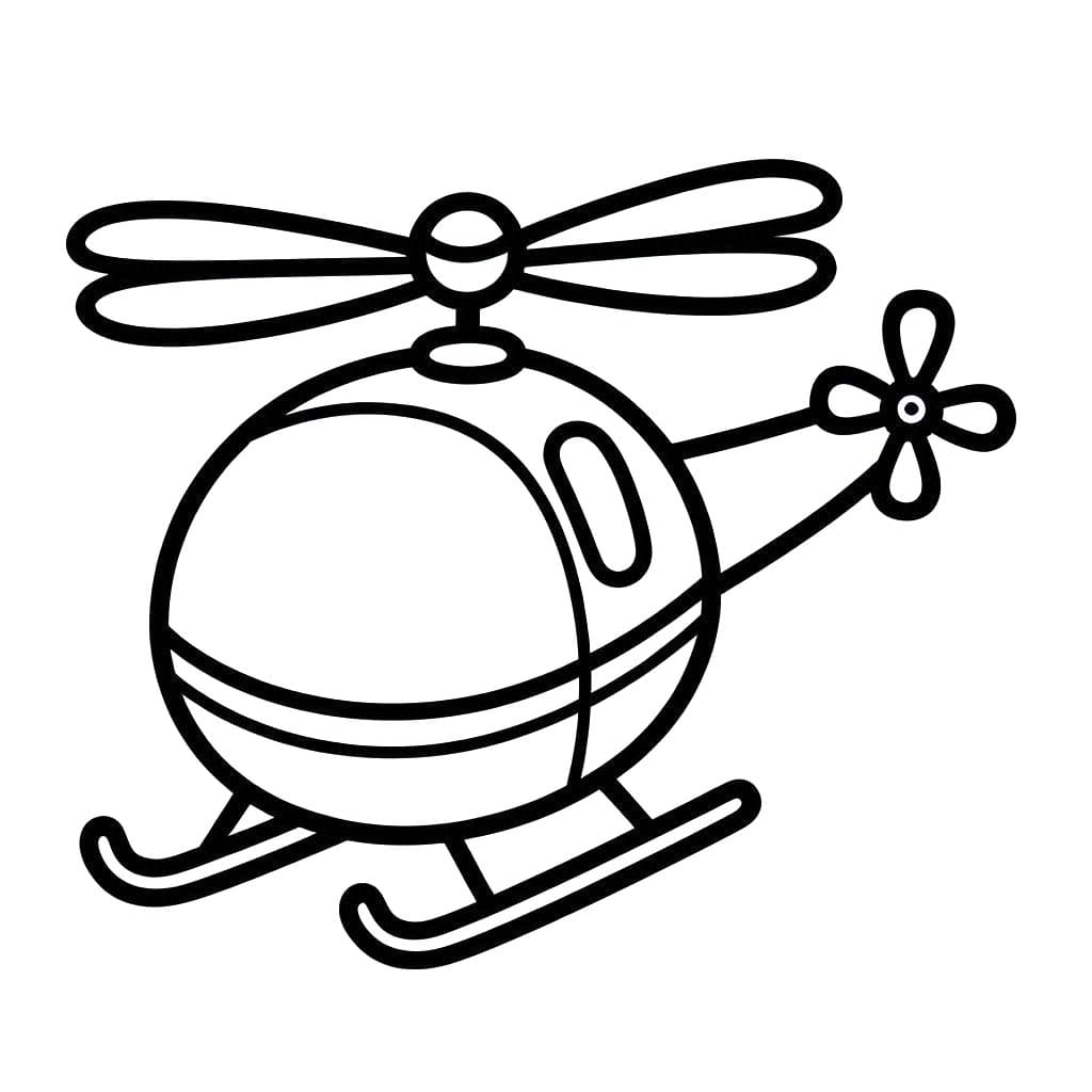 Coloriage Dessiner Hélicoptère 1 à imprimer