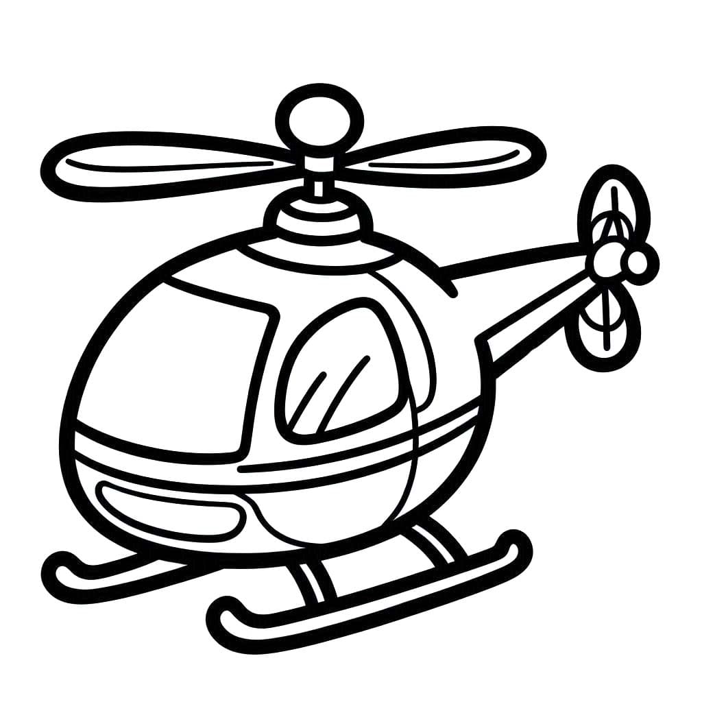 Coloriage Dessiner Hélicoptère 5 à imprimer