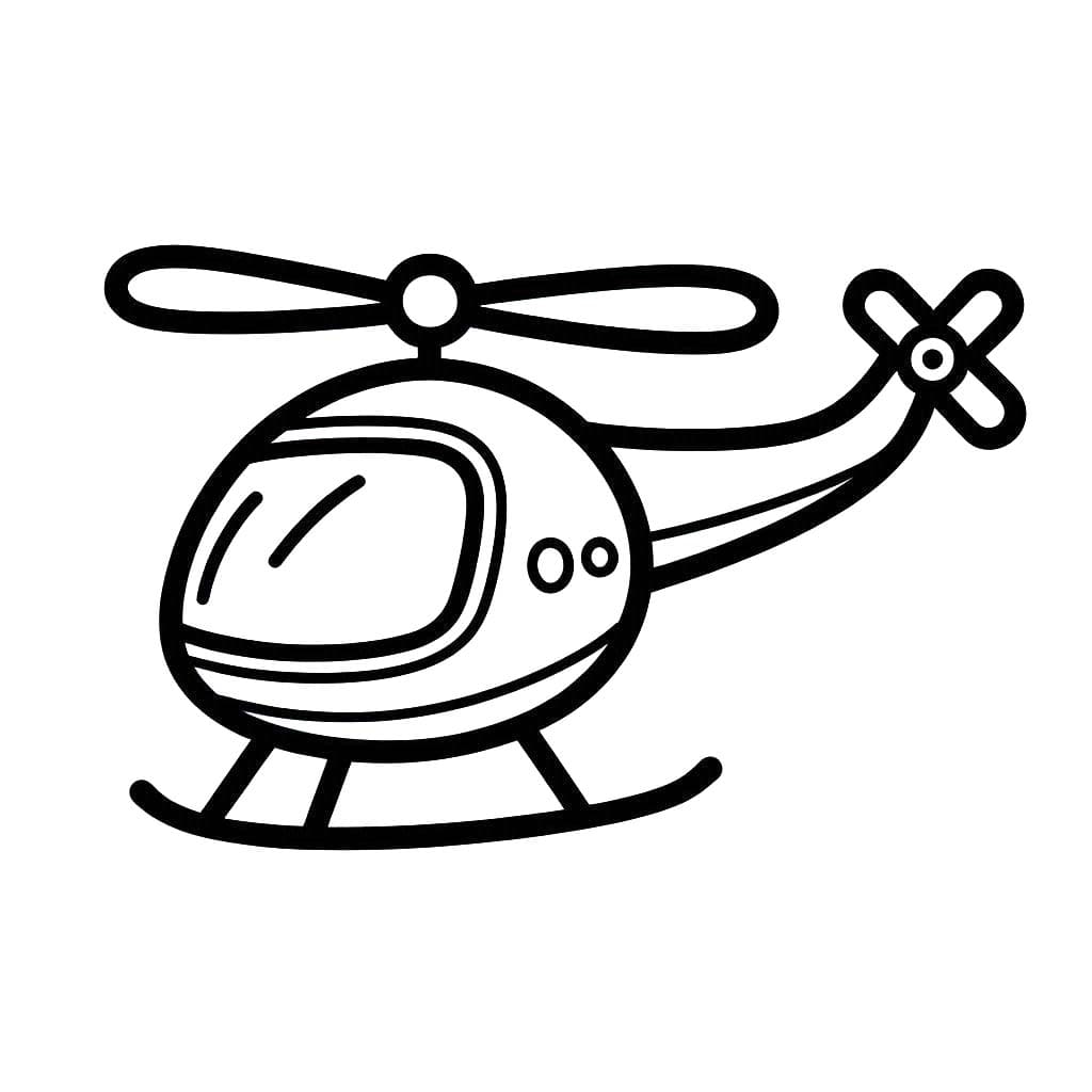 Coloriage Dessiner Hélicoptère 6 à imprimer