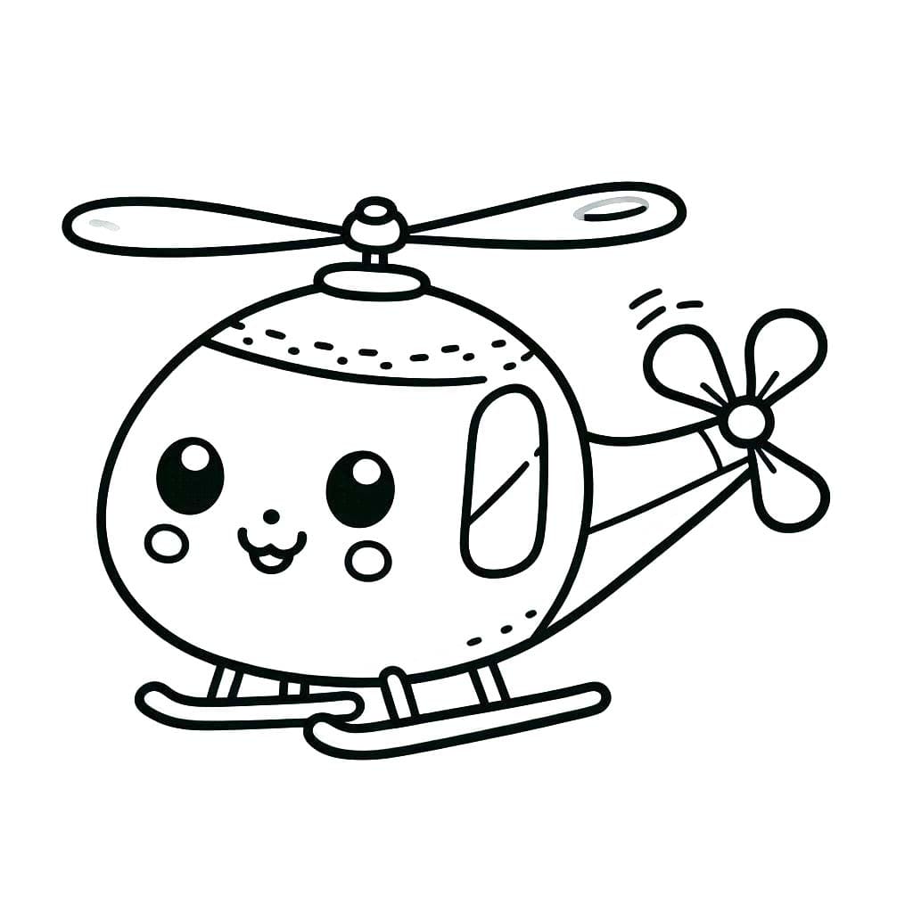 Coloriage Dessiner Hélicoptère imprimable pour les enfants à imprimer
