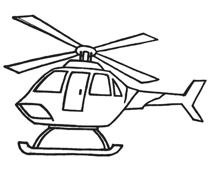 Coloriage Hélicoptère à imprimer