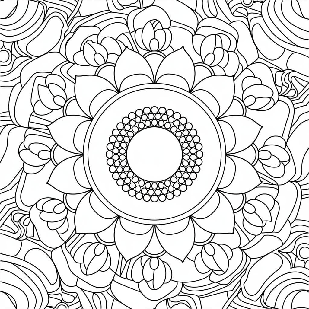 Coloriage Dessiner imprimable gratuit mandala à imprimer