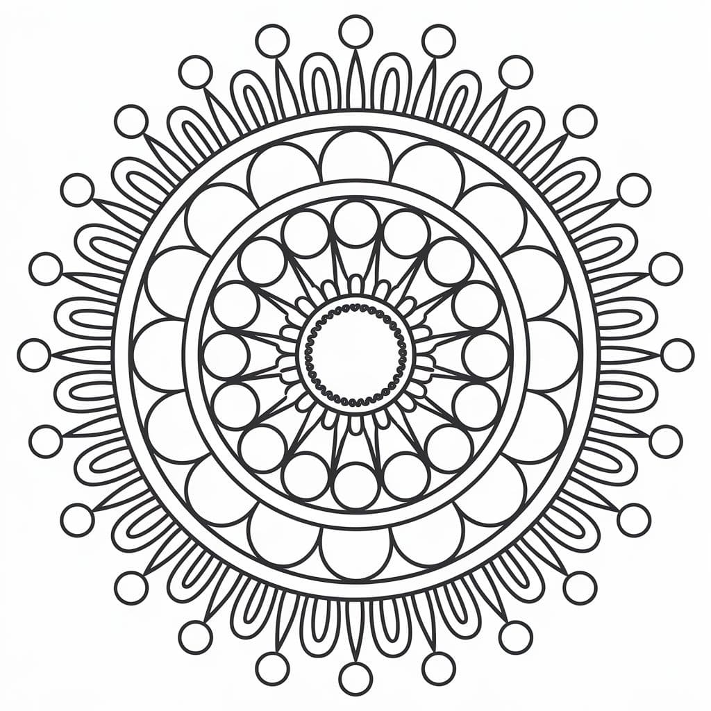 Coloriage Dessiner imprimable mandala