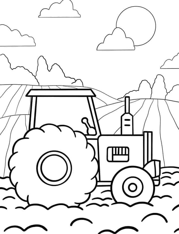 Coloriage Dessiner imprimer tracteur à imprimer