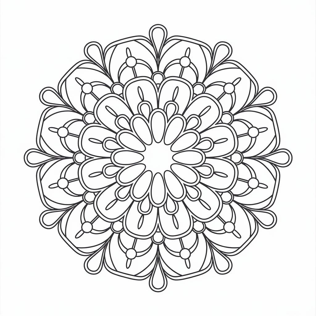 Coloriage Dessiner Mandala 4