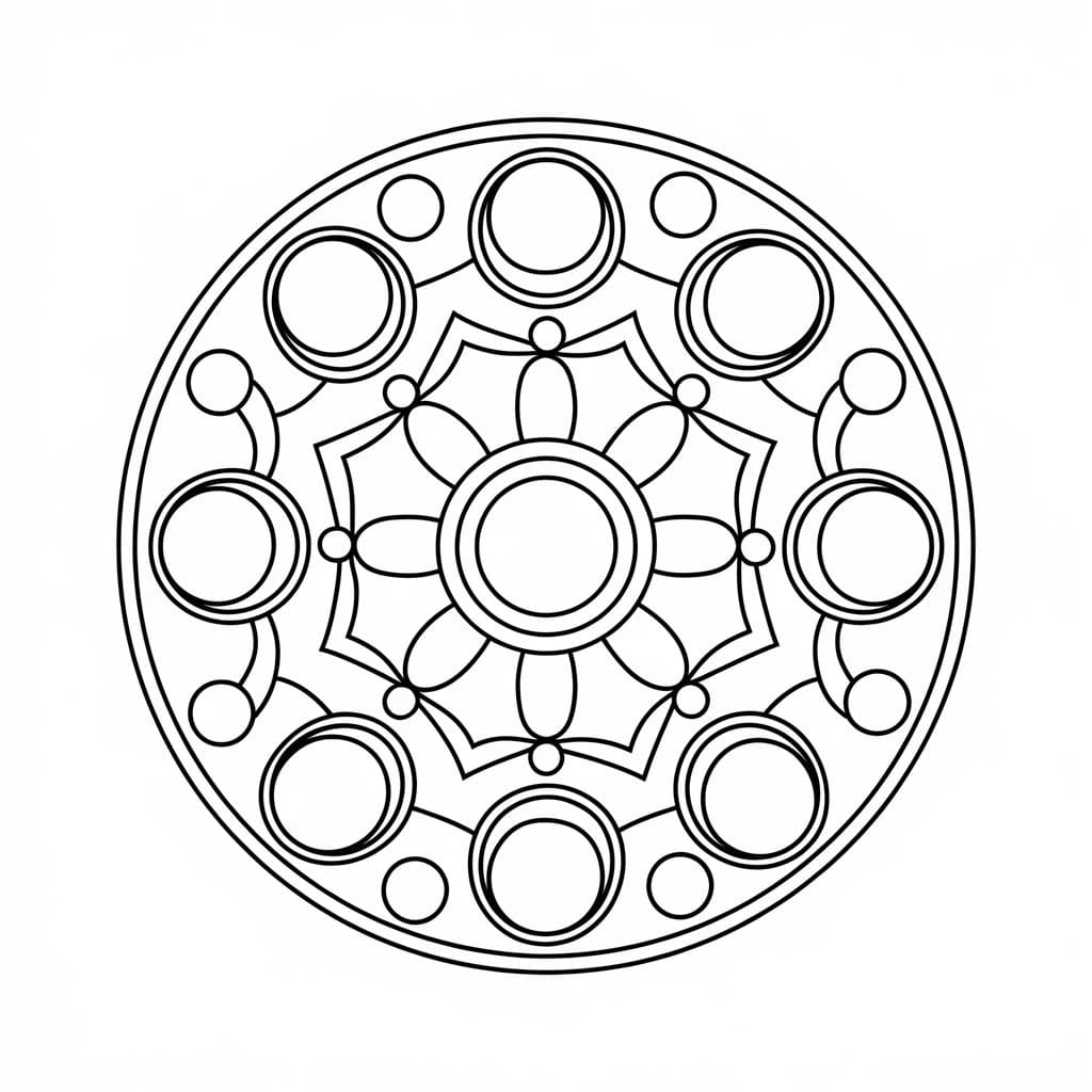 Coloriage Dessiner Mandala 6