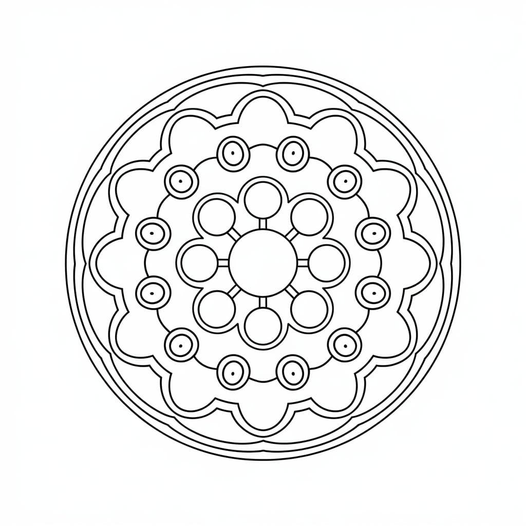 Coloriage Dessiner mandala de base à imprimer