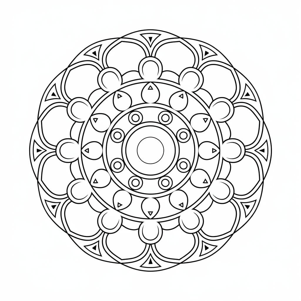 Coloriage Dessiner mandala imprimable