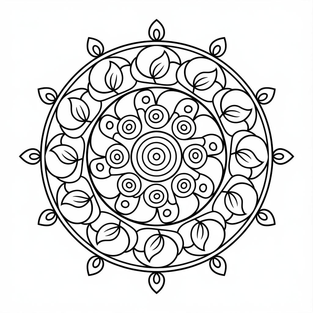 Coloriage Dessiner mandala imprimable gratuit