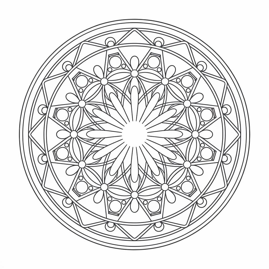 Coloriage Dessiner mandala simple