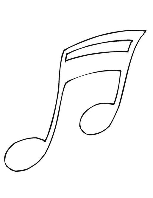 Coloriage Dessiner Note de Musique gratuite à imprimer