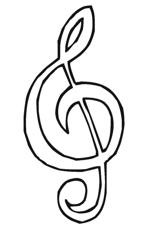 Coloriage Dessiner Note de Musique imprimable gratuite à imprimer