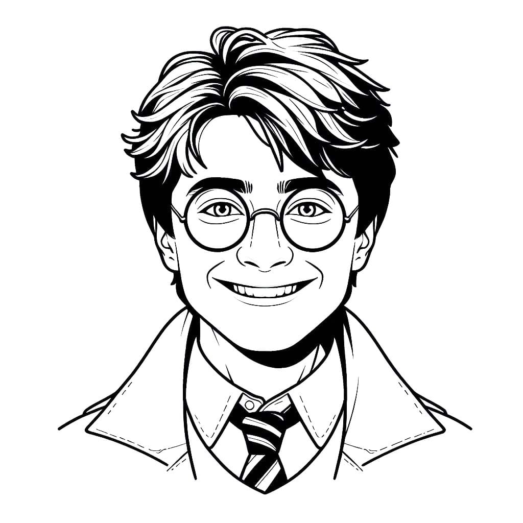 Coloriage Dessiner simplement Harry Potter