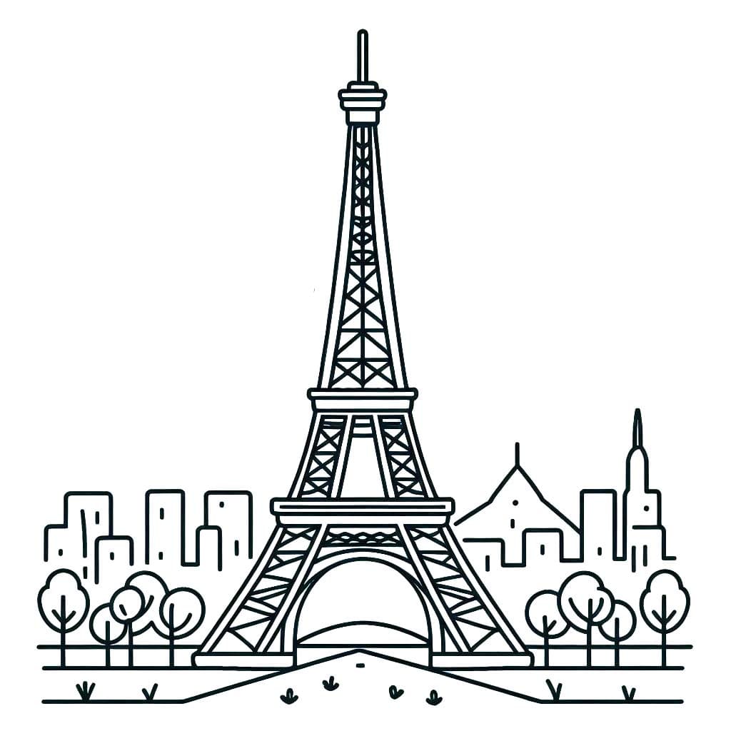 Coloriage Dessiner Tour Eiffel 1
