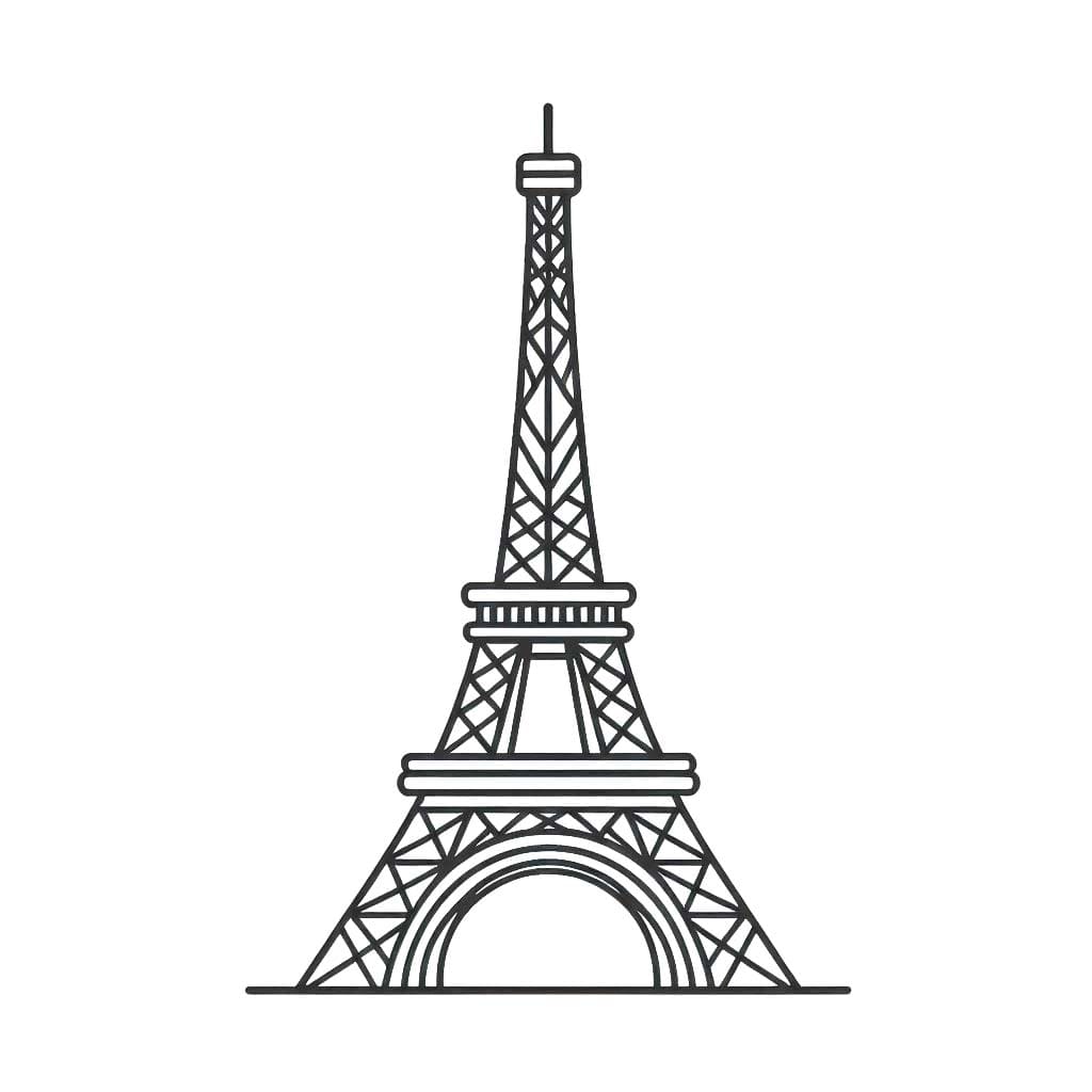 Coloriage Dessiner Tour Eiffel 2