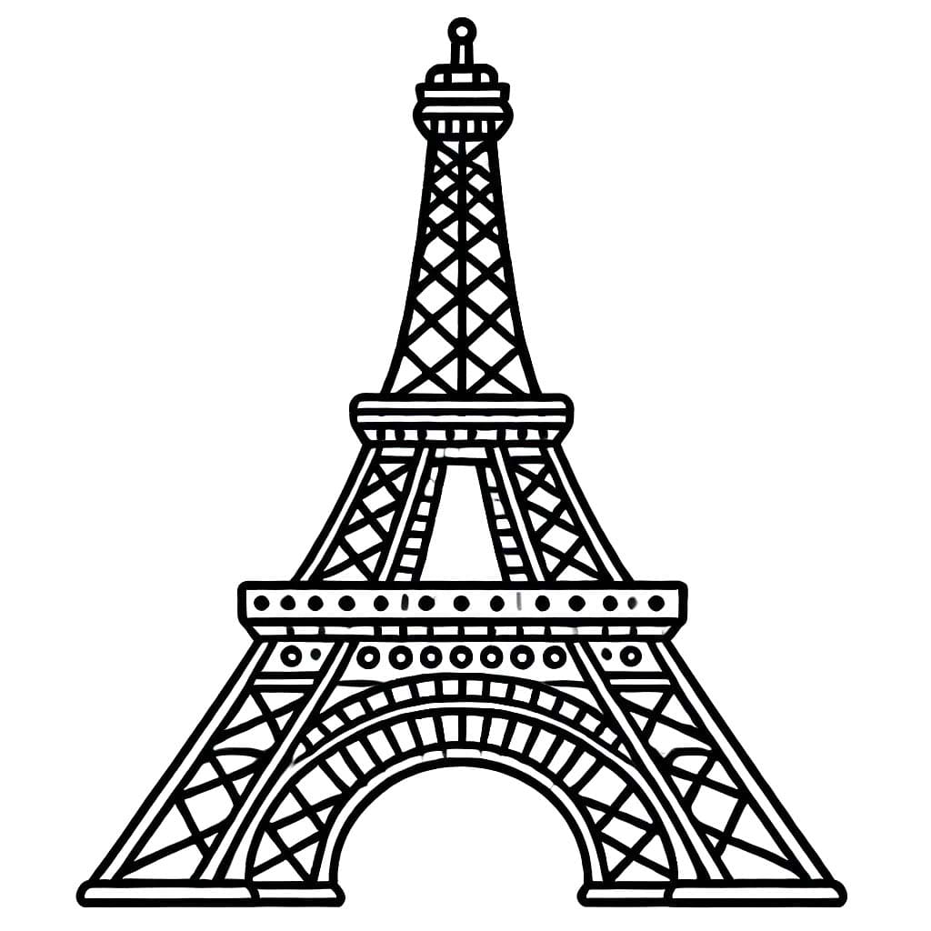 Coloriage Dessiner Tour Eiffel 3