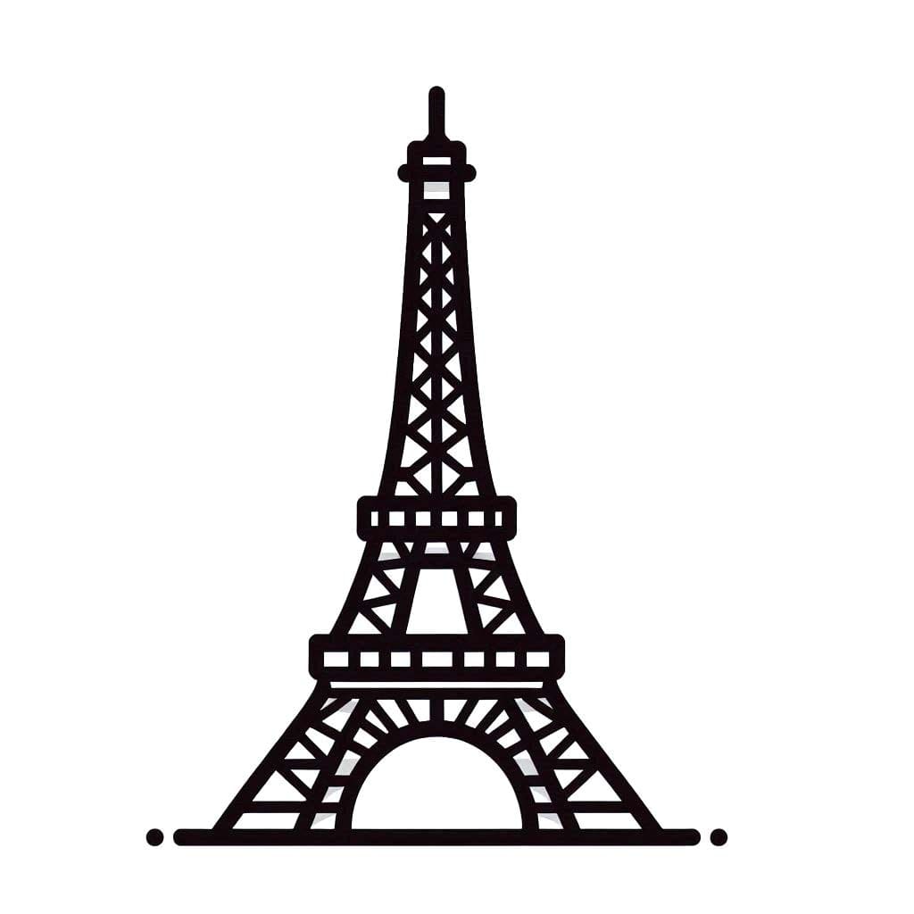 Coloriage Dessiner Tour Eiffel 4
