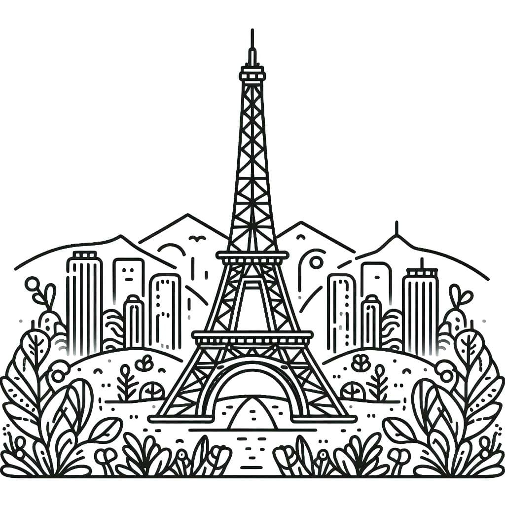 Coloriage Dessiner Tour Eiffel 5