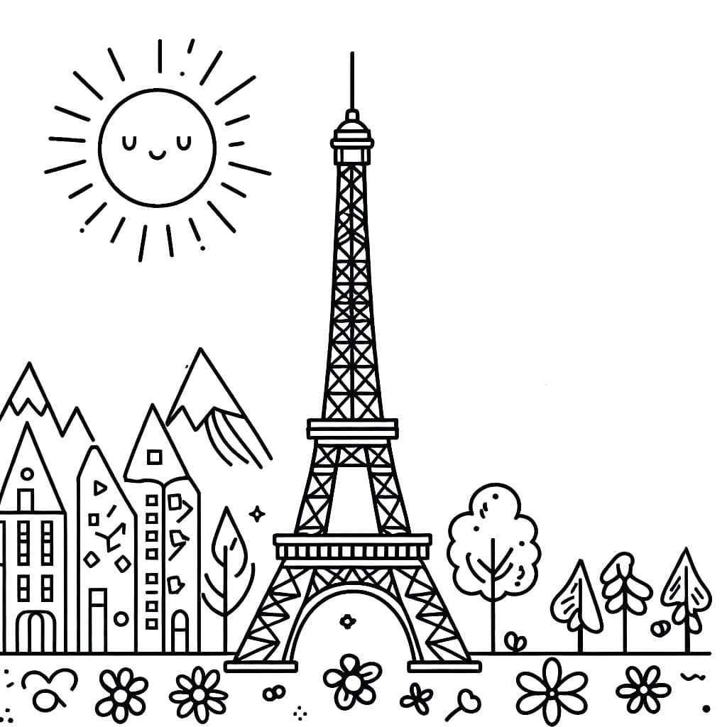 Coloriage Dessiner Tour Eiffel 6
