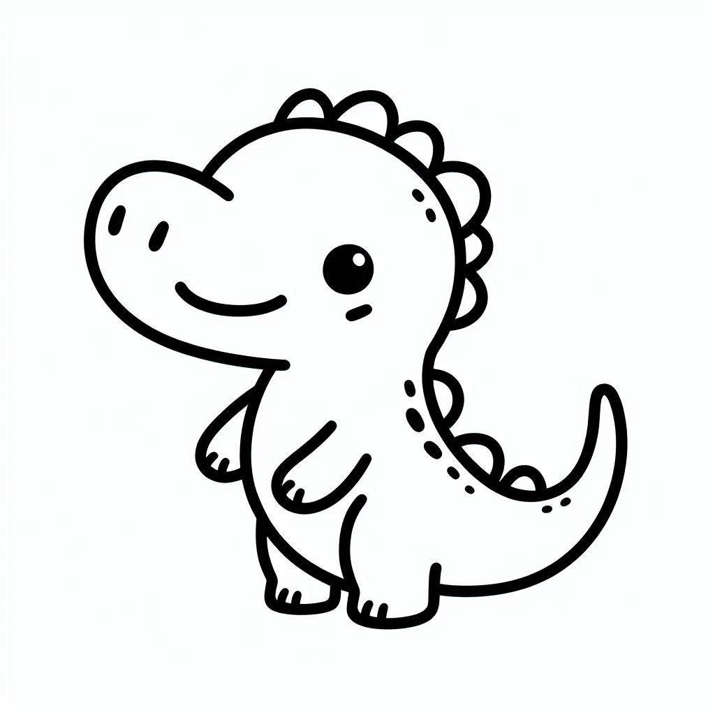 Coloriage Dessiner un dinosaure à imprimer gratuitement