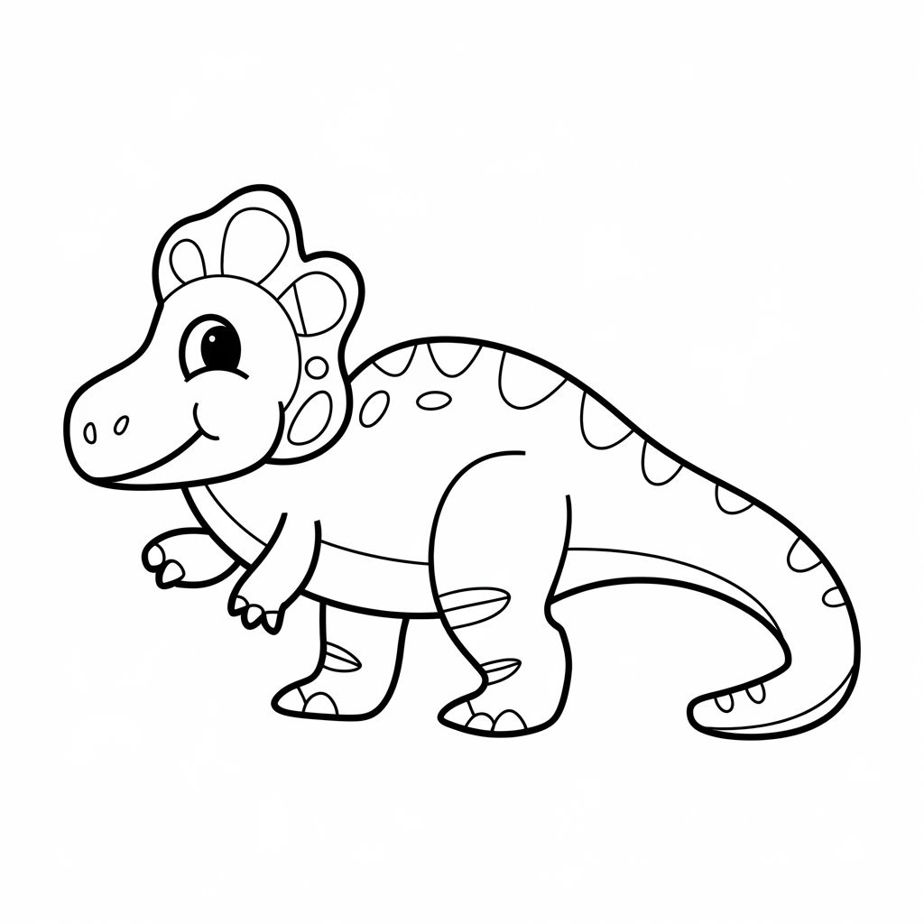 Coloriage Dessiner un dinosaure facilement