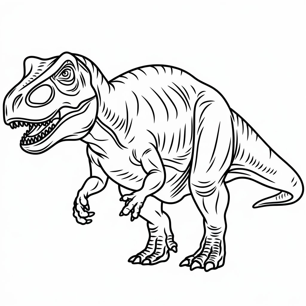 Coloriage Dessiner un dinosaure gratuitement