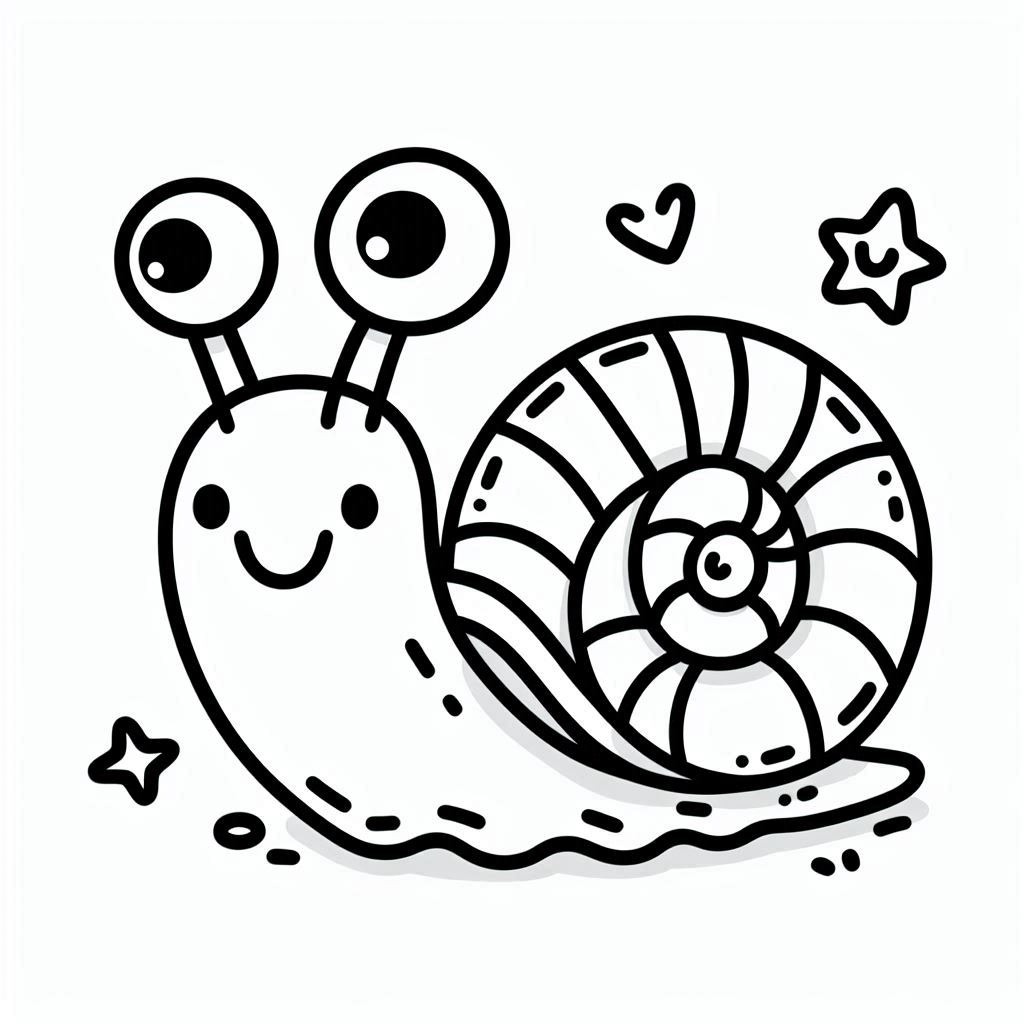 Coloriage Dessiner un escargot à imprimer