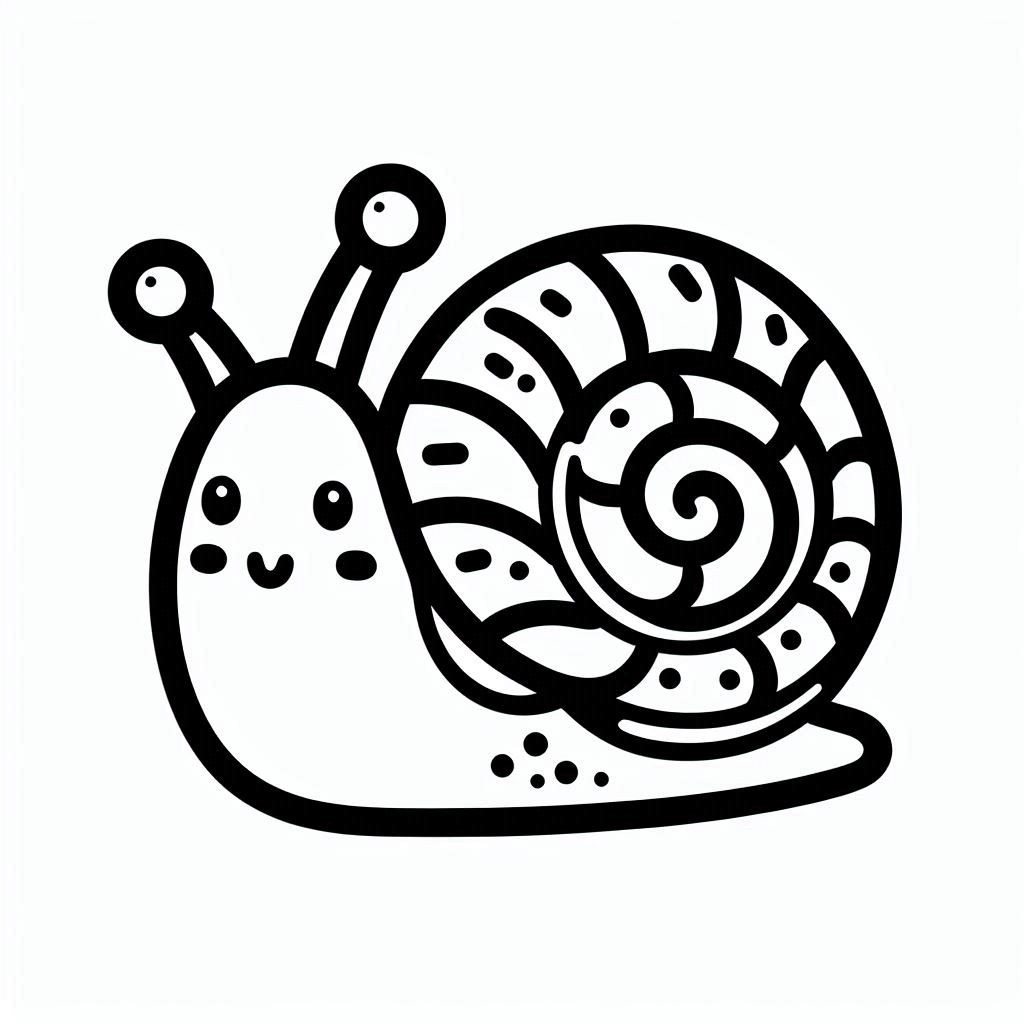 Coloriage Dessiner un escargot imprimable à imprimer