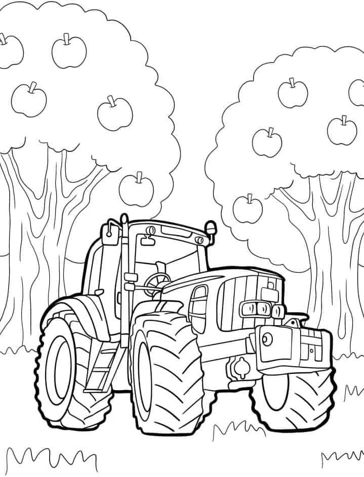 Coloriage Dessinez gratuit tracteur à imprimer