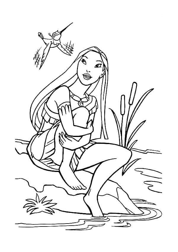 Coloriage Flit et Pocahontas à imprimer