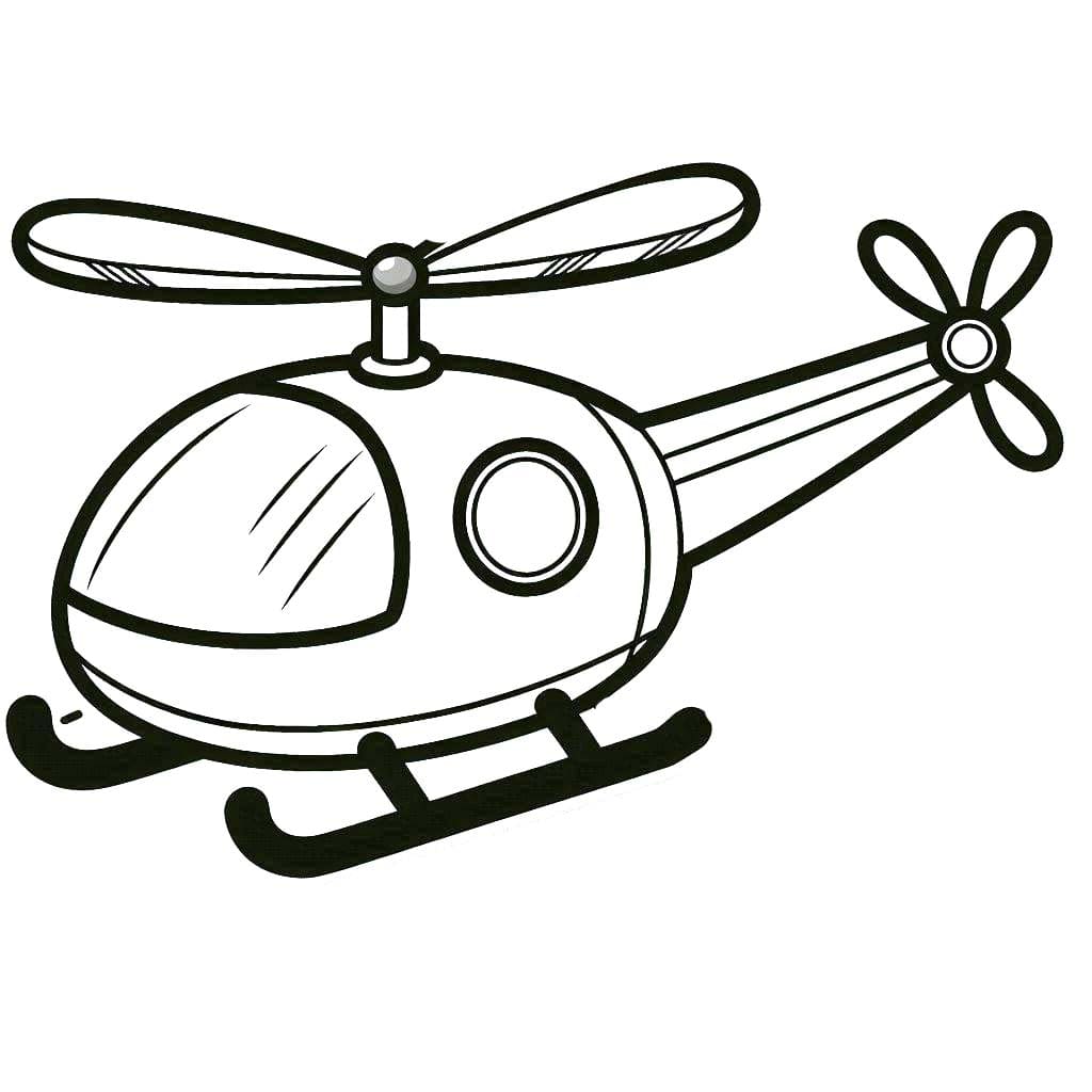 Coloriage Hélicoptère imprimable pour les enfants à imprimer