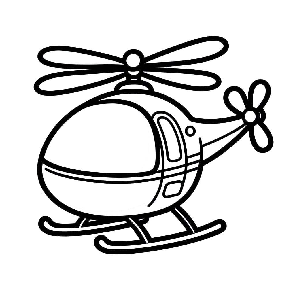 Coloriage Hélicoptère pour les enfants à imprimer
