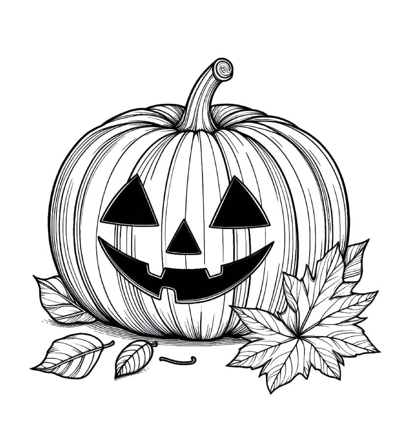 Coloriage Image de Citrouille à imprimer
