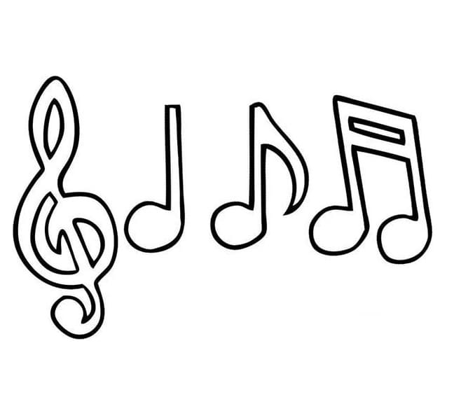 Coloriage Note de Musique 2 à imprimer