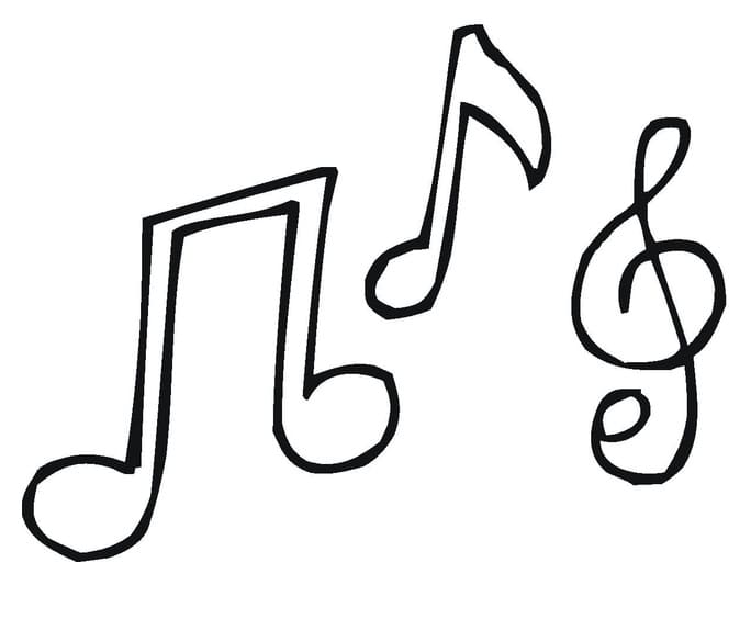 Coloriage Note de Musique 3 à imprimer