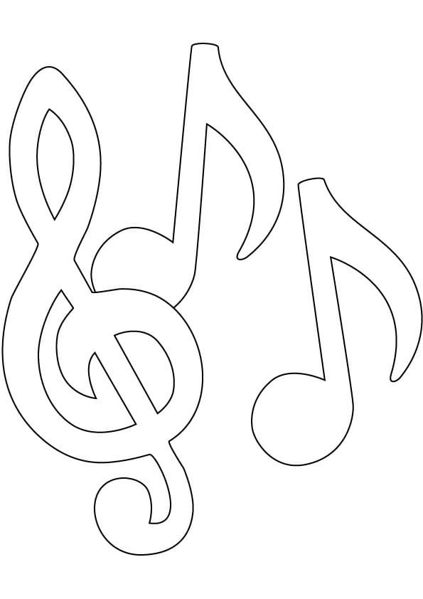 Coloriage Note de Musique imprimable à imprimer