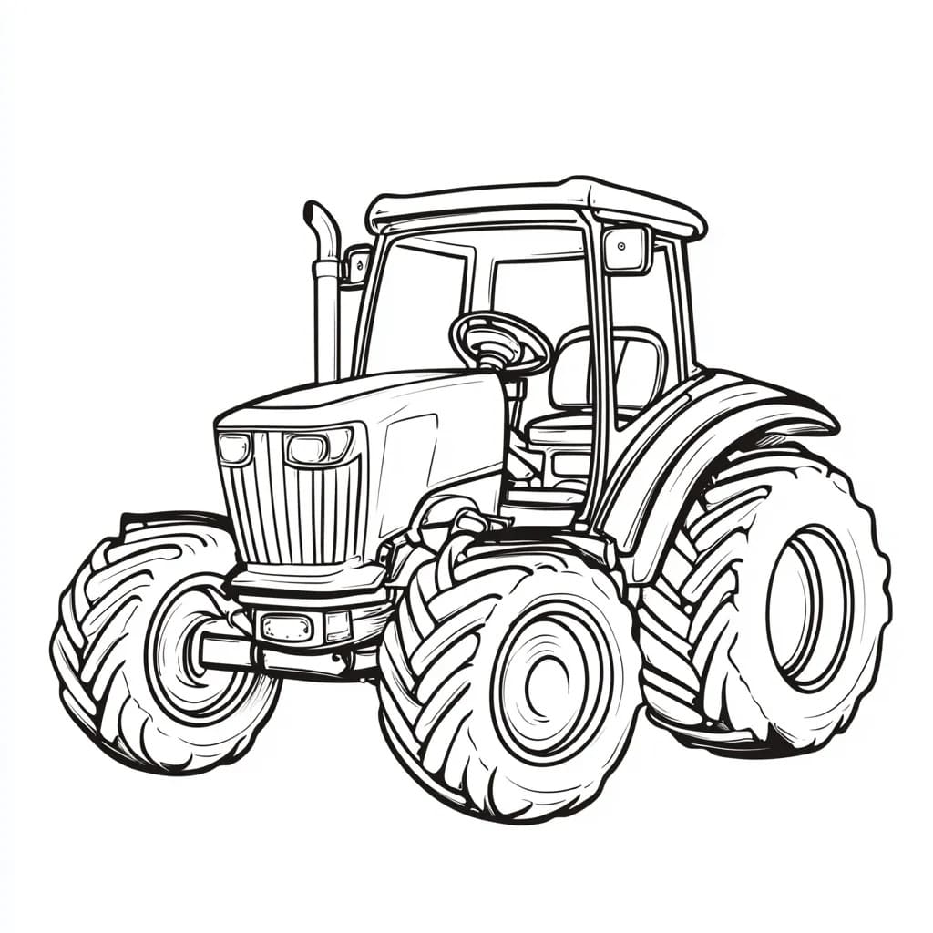 Coloriage Tracteur 5 à imprimer