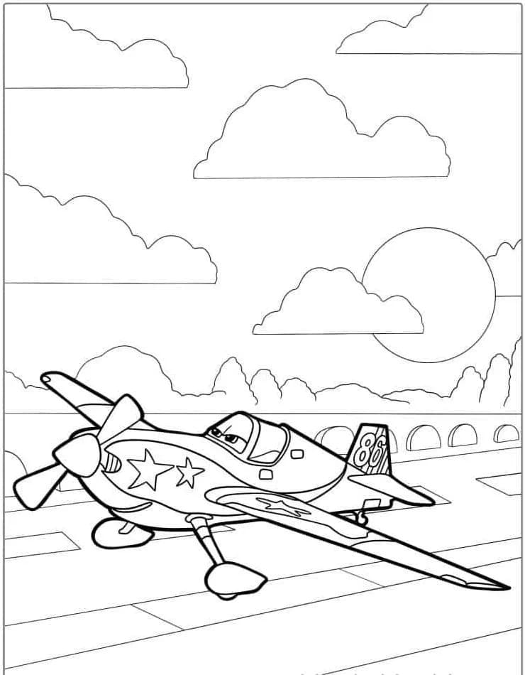 Coloriage Dessiner avion de chasse facile à imprimer