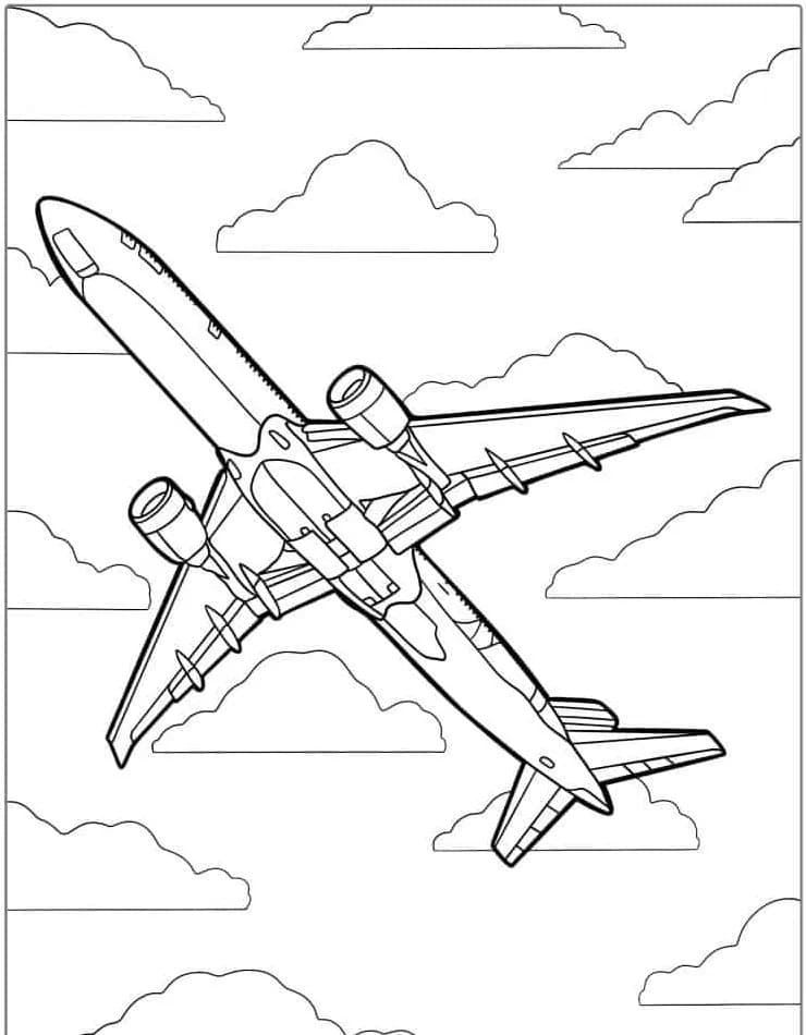 Coloriage Dessiner avion de chasse imprimable gratuit à imprimer