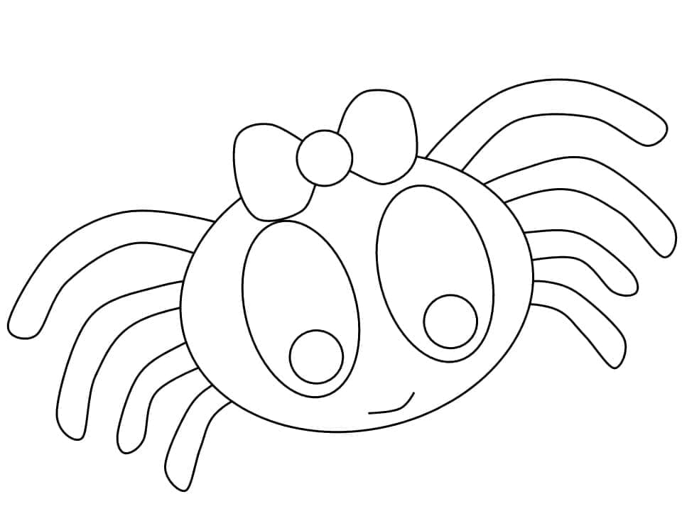 Coloriage Araignée mignonne Gratuit à imprimer