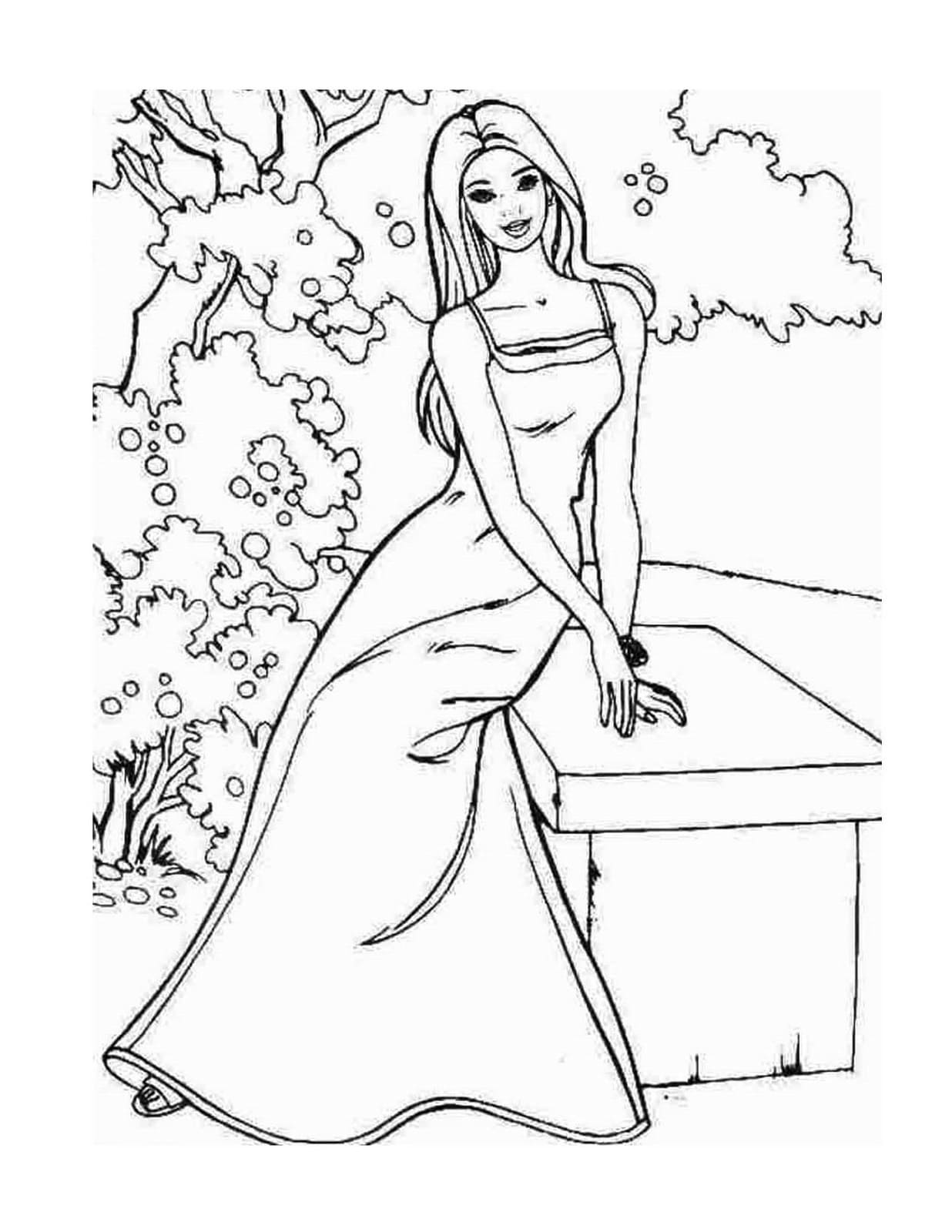 Coloriage Barbie est belle à imprimer