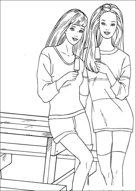 Coloriage Barbie Gratuit à imprimer