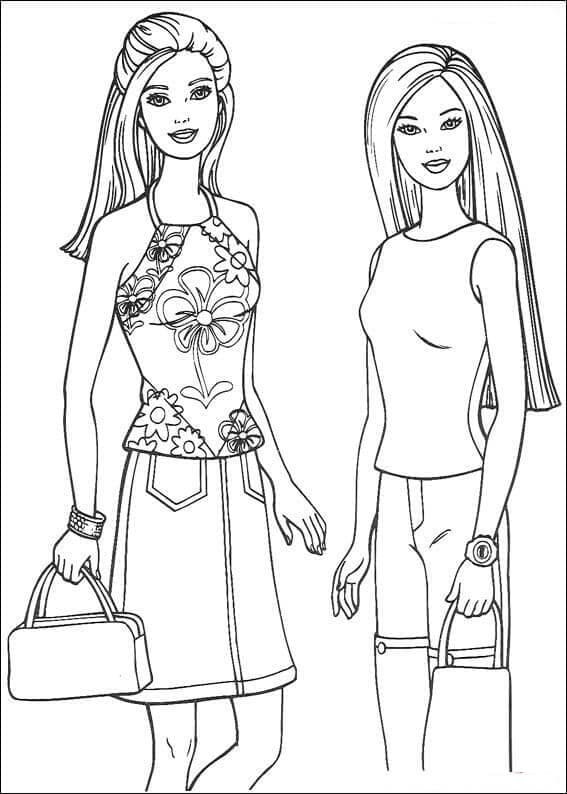 Coloriage Barbie Gratuite à imprimer