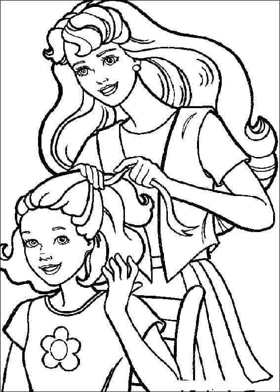 Coloriage Barbie imprimable gratuitement à imprimer