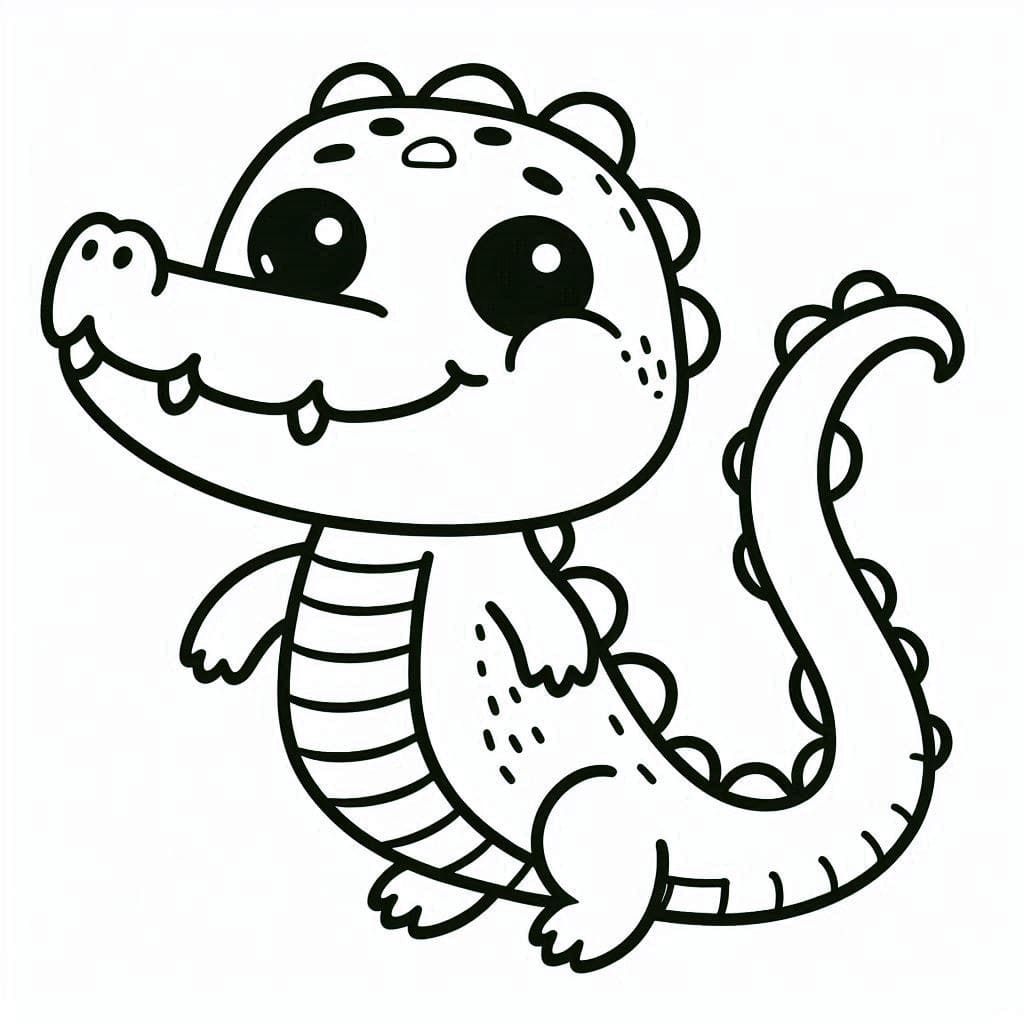 Coloriage Crocodile -Feuille 2