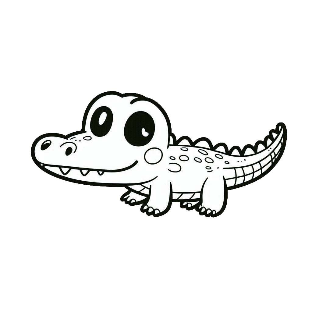 Coloriage Crocodile -Feuille 3