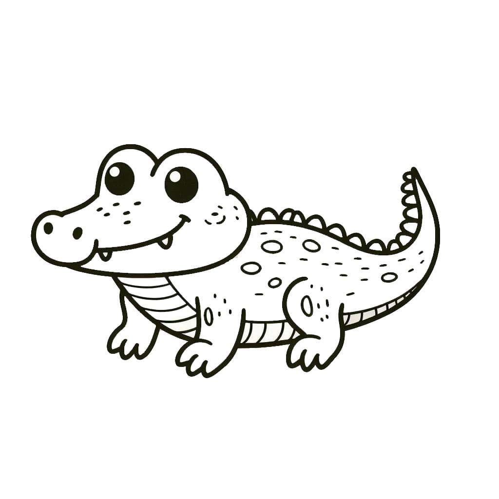 Coloriage Crocodile -Feuille 4