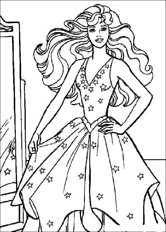 Coloriage Dessin de Barbie