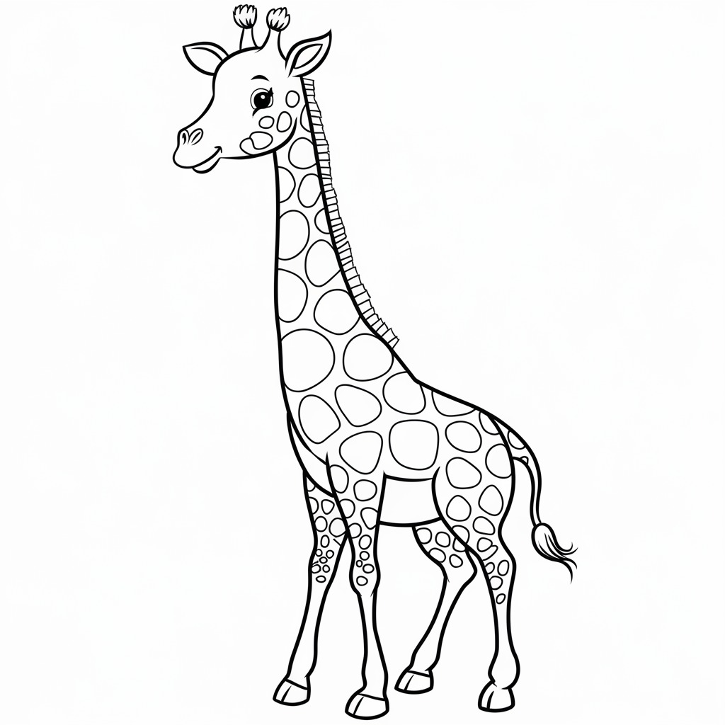 Coloriage Dessin de girafe à imprimer